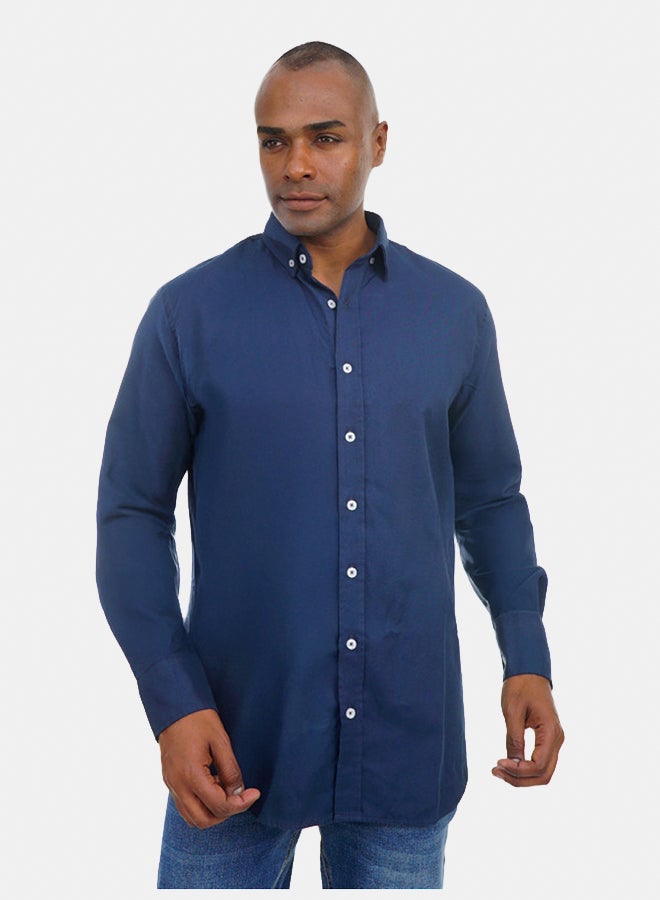 FIRE WOOD FireWood Long Sleeve Shirt  For Men- Navy - Image 1